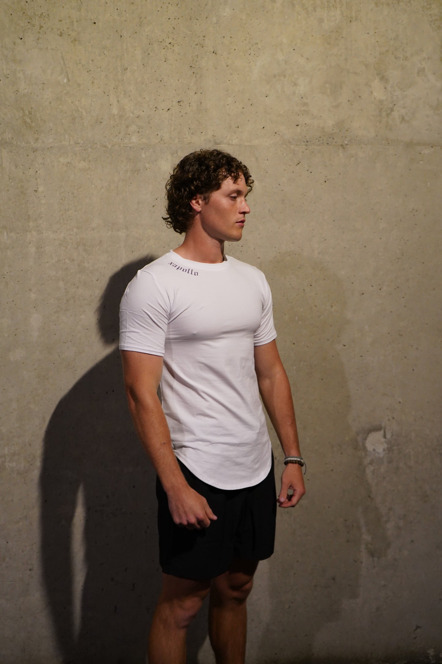 White Minimalist Xapollo Short-Sleeve