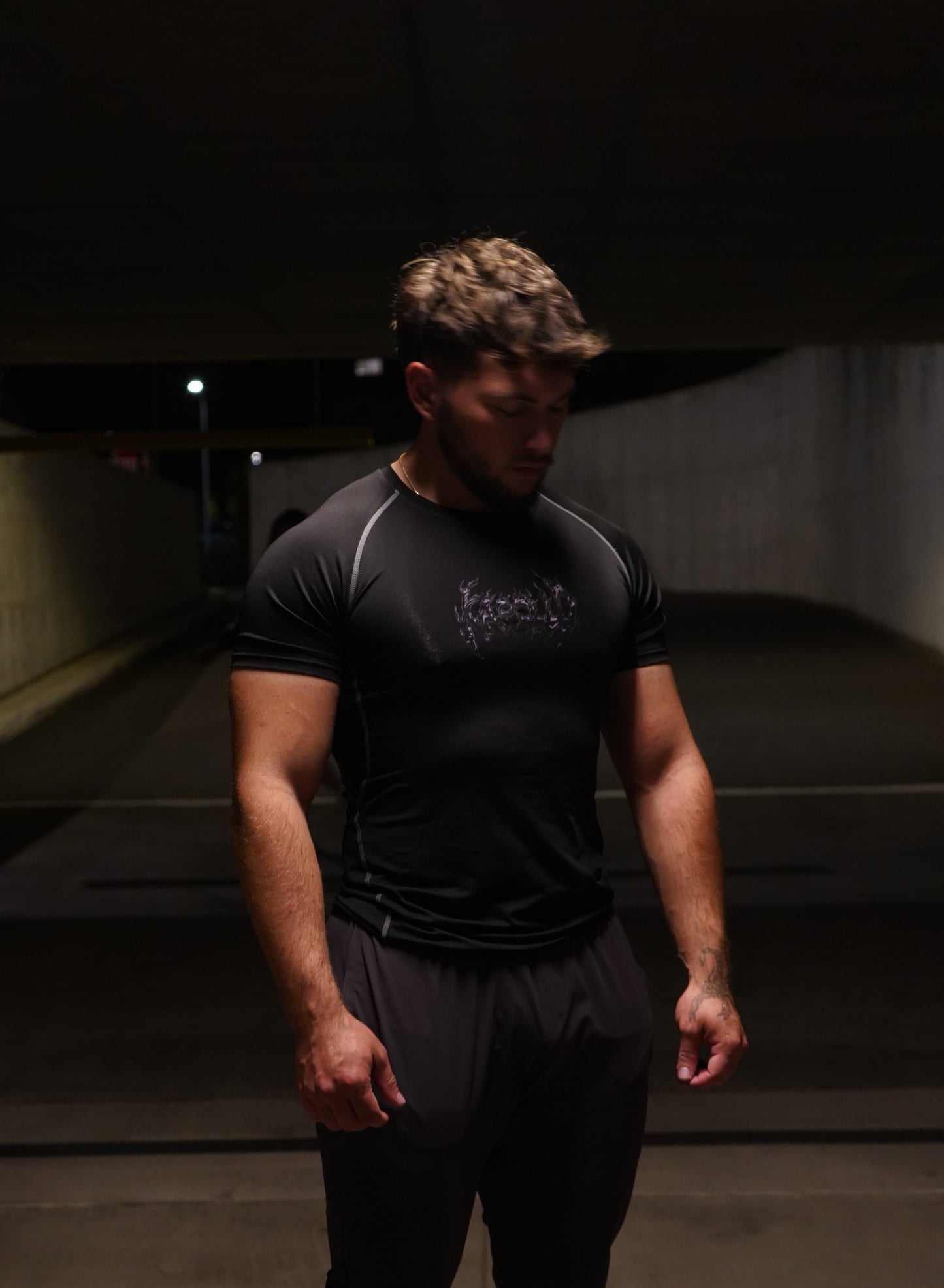 Black Short Sleeve Compression