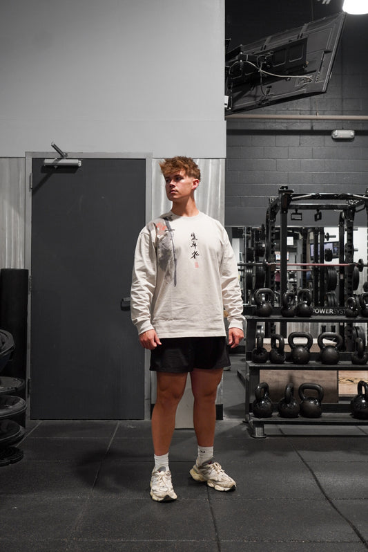 Japanese Calligraphy Embroidered Long-Sleeve